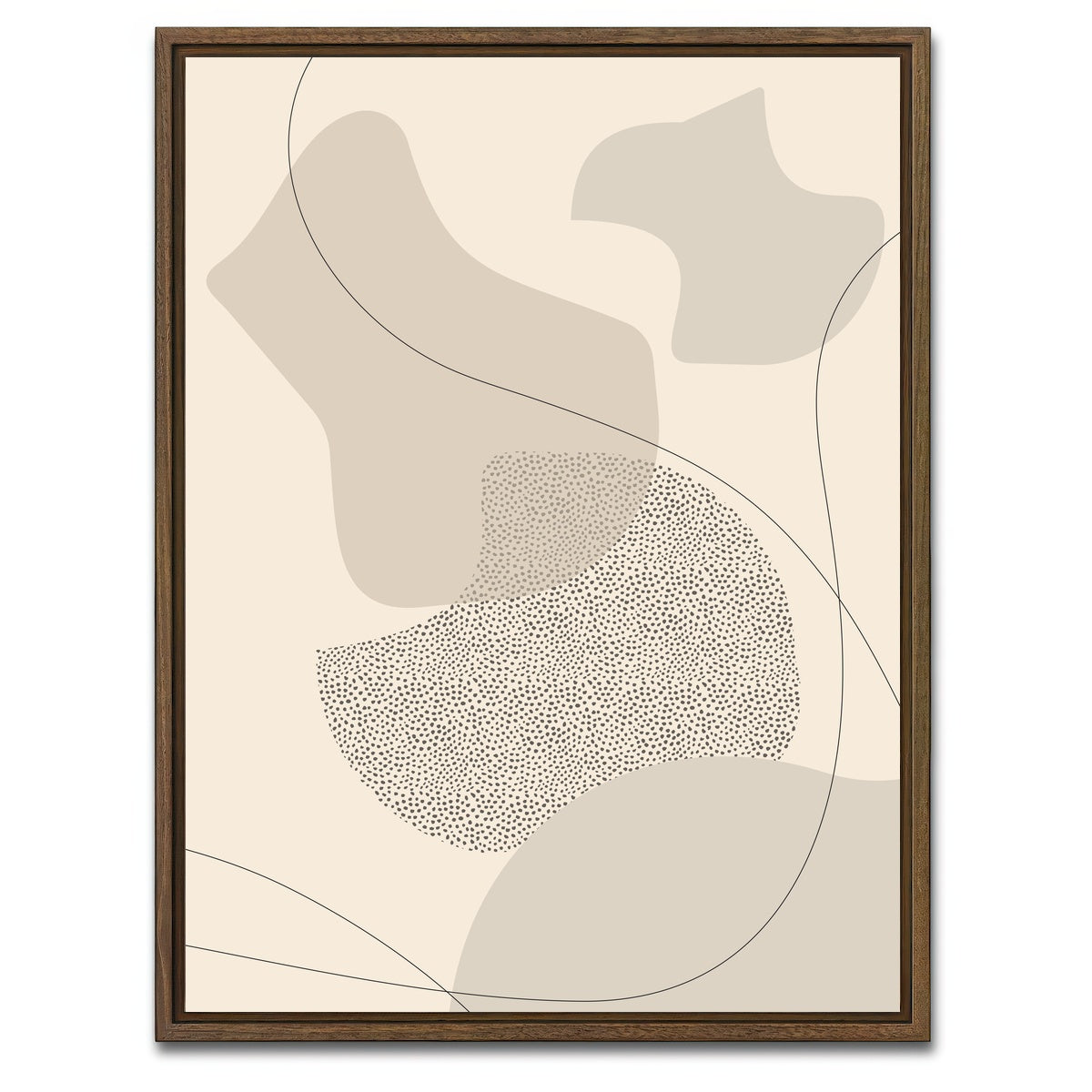 AUTO-MOCKUP WHITE | Mid-Century Modern No. 2 | 1 Piece | Walnut Framed Canvas | group=3x4