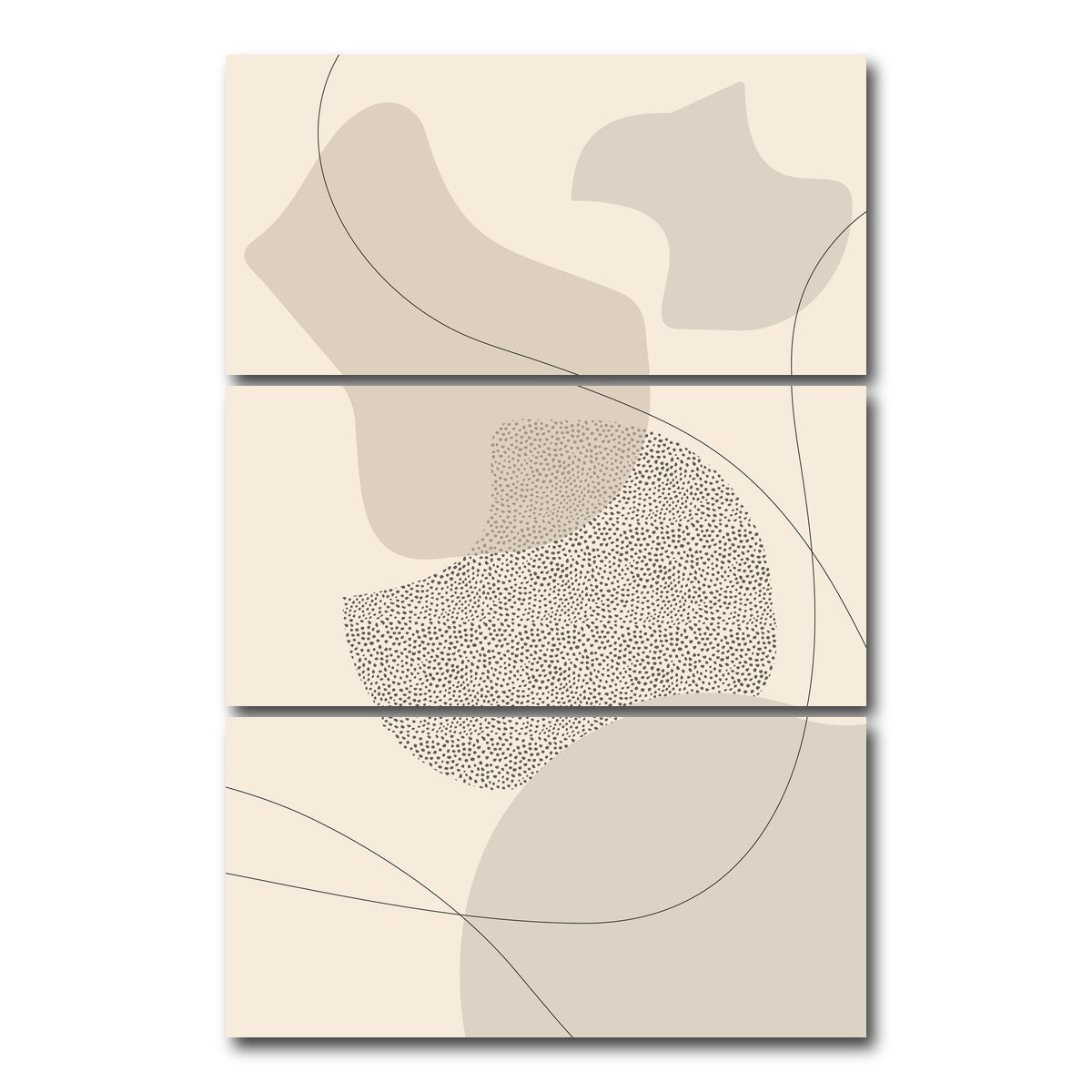 AUTO-MOCKUP WHITE | Mid-Century Modern No. 2 | 3 Piece | Gallery Wrap Canvas | group=12x24_stacked