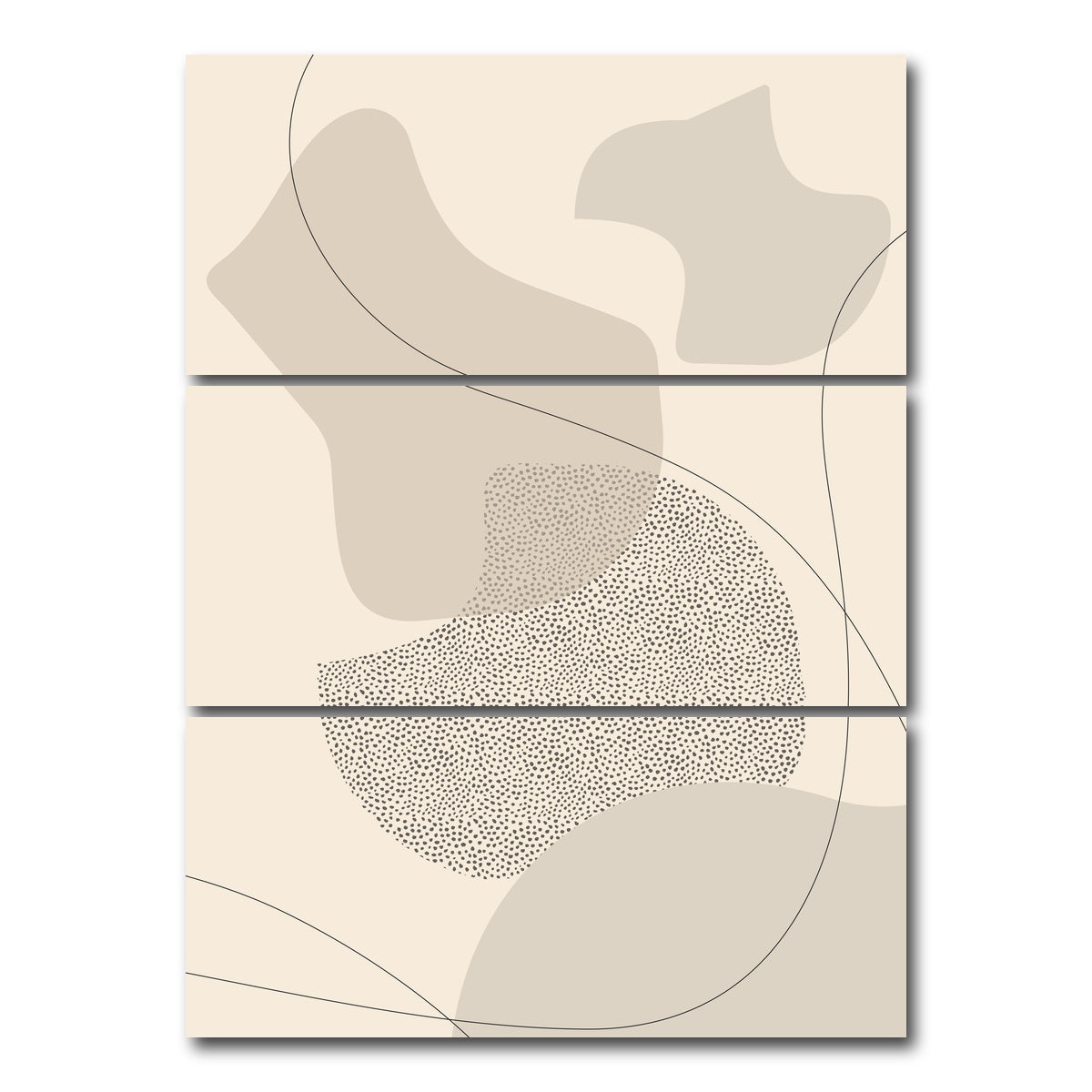 AUTO-MOCKUP WHITE | Mid-Century Modern No. 2 | 3 Piece | Gallery Wrap Canvas | group=8x18_stacked