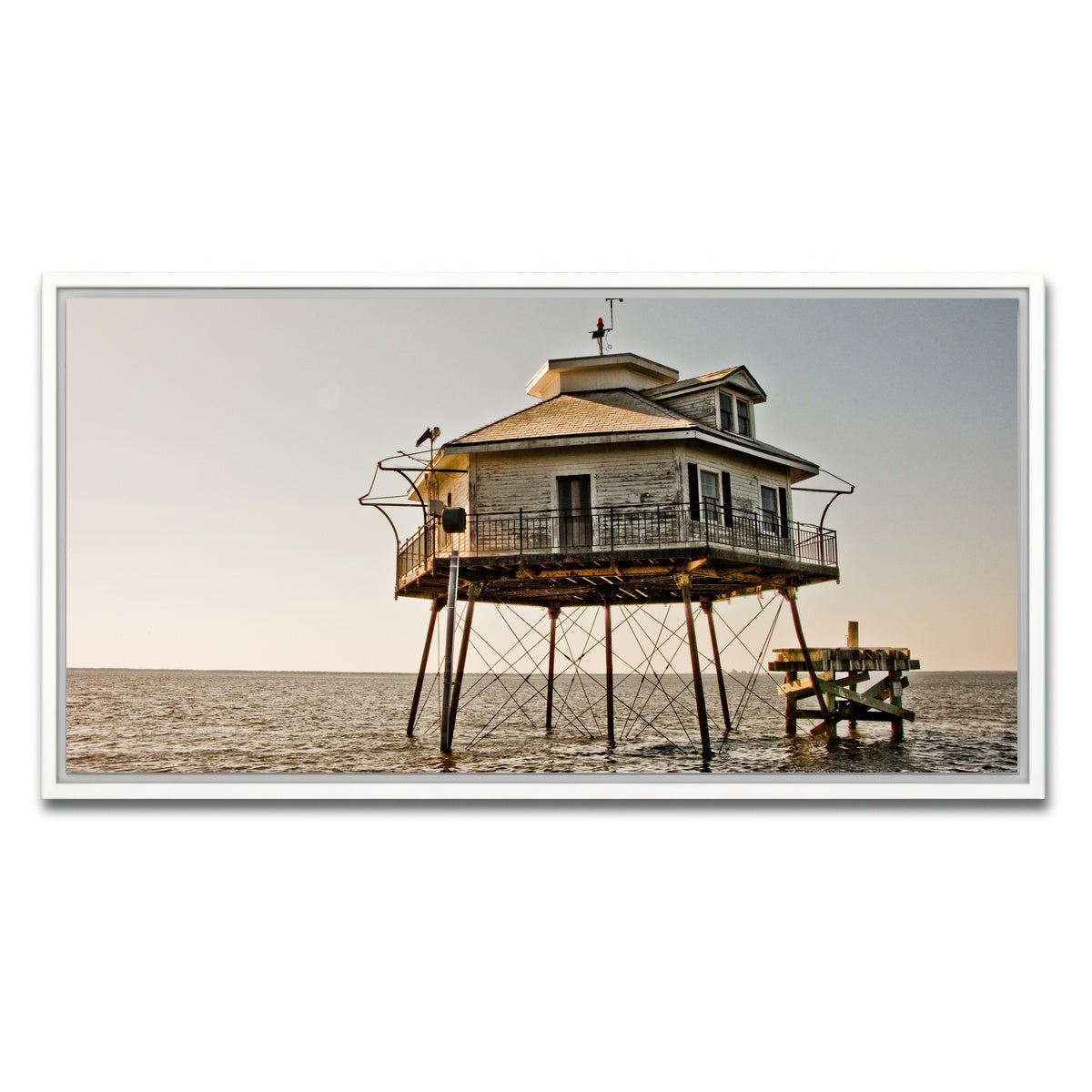AUTO-MOCKUP WHITE | Mid Bay Light House | 1 Piece | White Framed Canvas | group=2x1