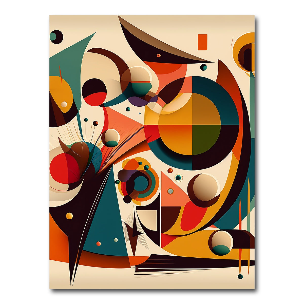 AUTO-MOCKUP WHITE | Mid Century Abstract S1 | 1 Piece | Gallery Wrap Canvas | group=3x4