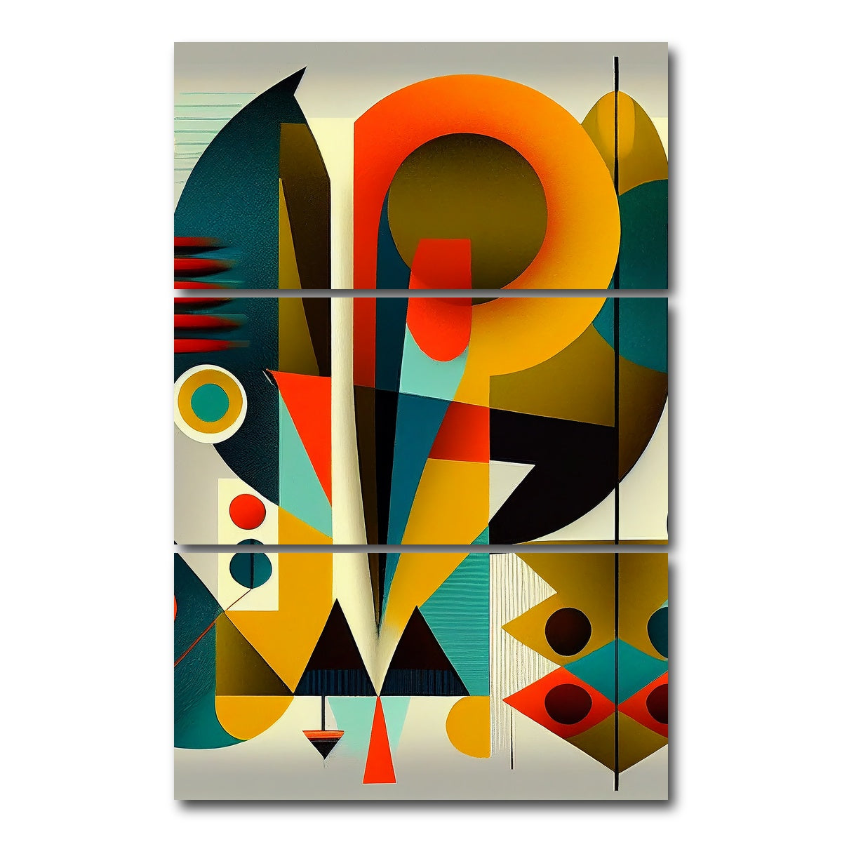 AUTO-MOCKUP WHITE | Mid Century Abstract S3 | 3 Piece | Gallery Wrap Canvas | group=12x24_stacked