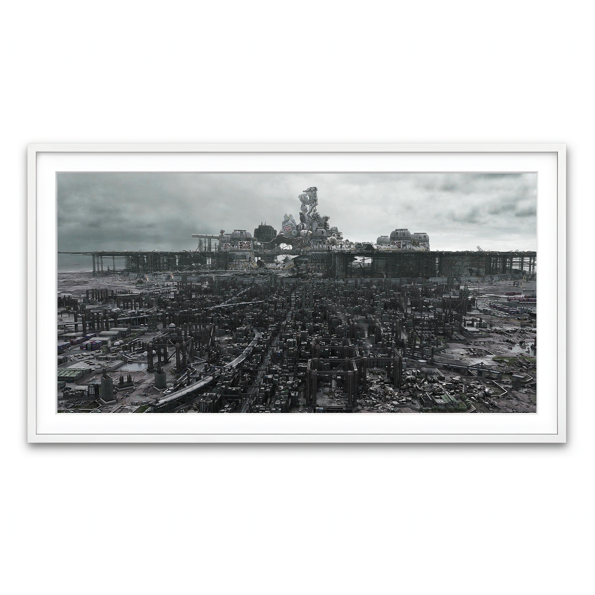 Framed Print 2x1 White