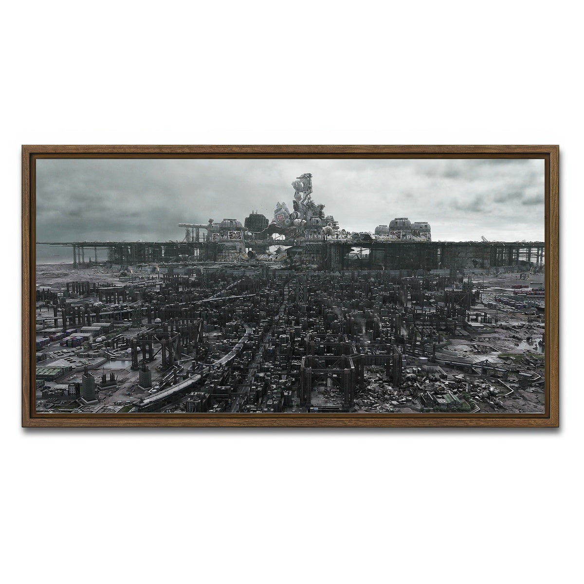 AUTO-MOCKUP WHITE | Midgar | 1 Piece | Walnut Framed Canvas | group=2x1