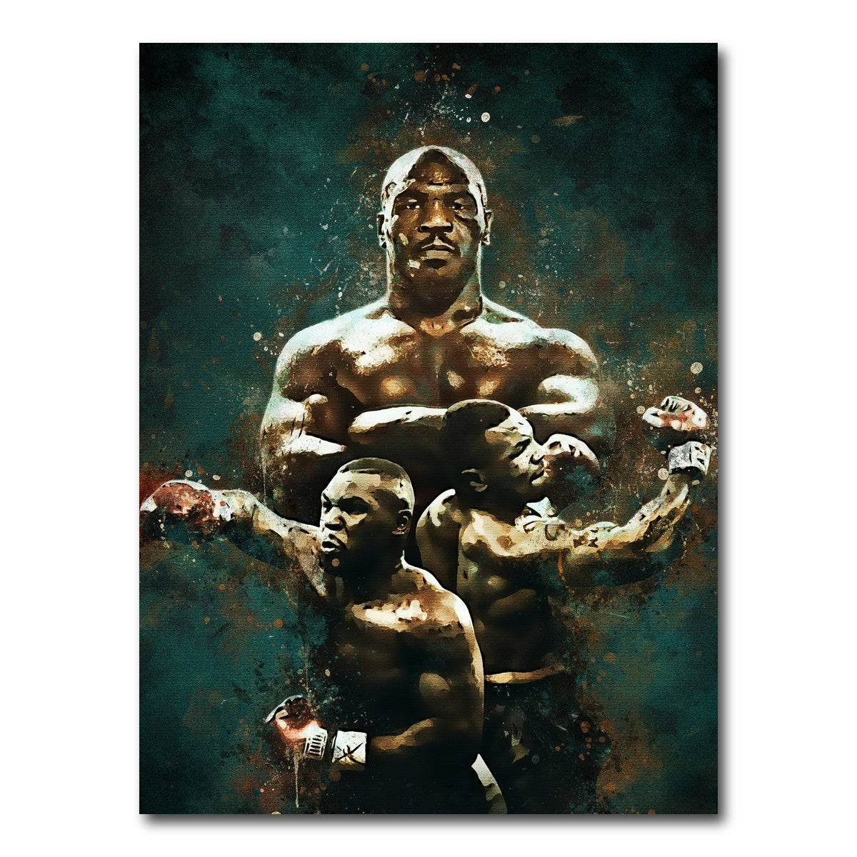 AUTO-MOCKUP WHITE | Mike Tyson Painting | 1 Piece | Gallery Wrap Canvas | group=3x4