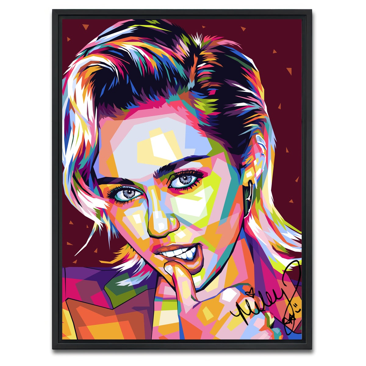 AUTO-MOCKUP WHITE | Miley Portrait | 1 Piece | Black Framed Canvas | group=3x4
