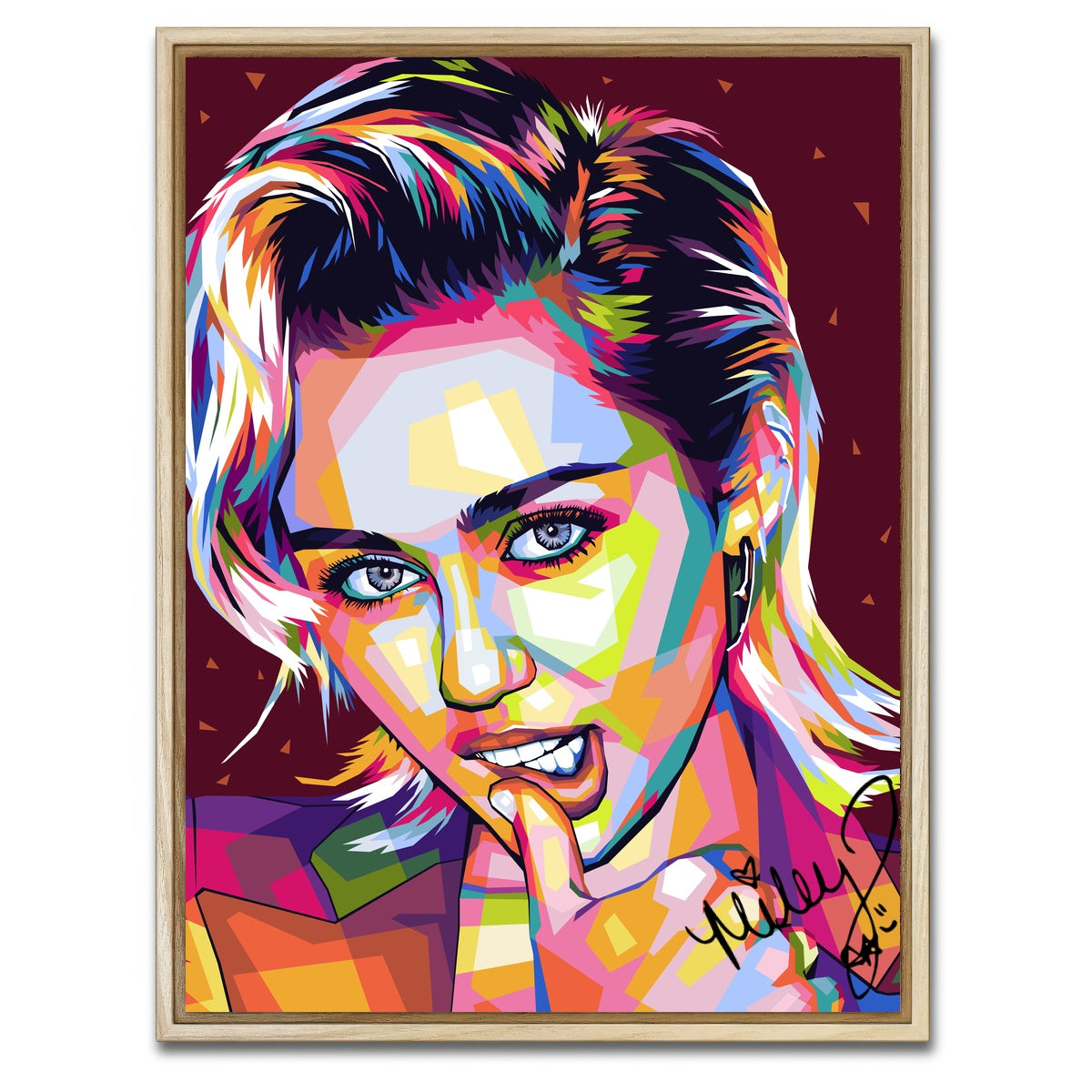 AUTO-MOCKUP WHITE | Miley Portrait | 1 Piece | Natural Framed Canvas | group=3x4