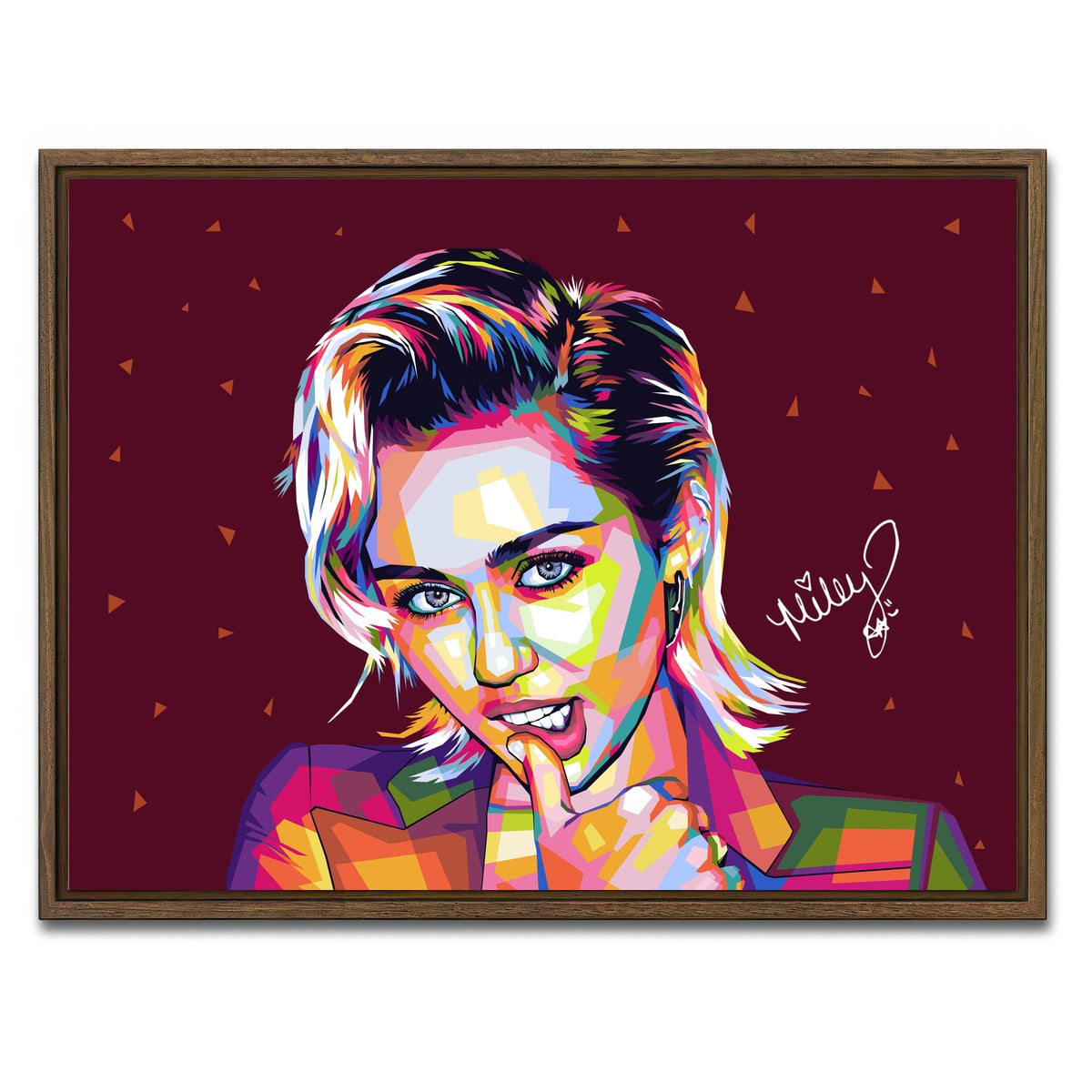AUTO-MOCKUP WHITE | Miley | 1 Piece | Walnut Framed Canvas | group=4x3