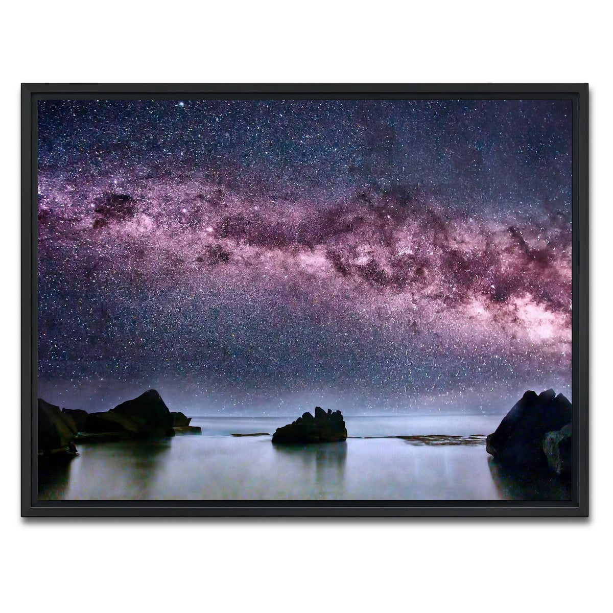 AUTO-MOCKUP WHITE | Milky Way Galaxy | 1 Piece | Black Framed Canvas | group=4x3