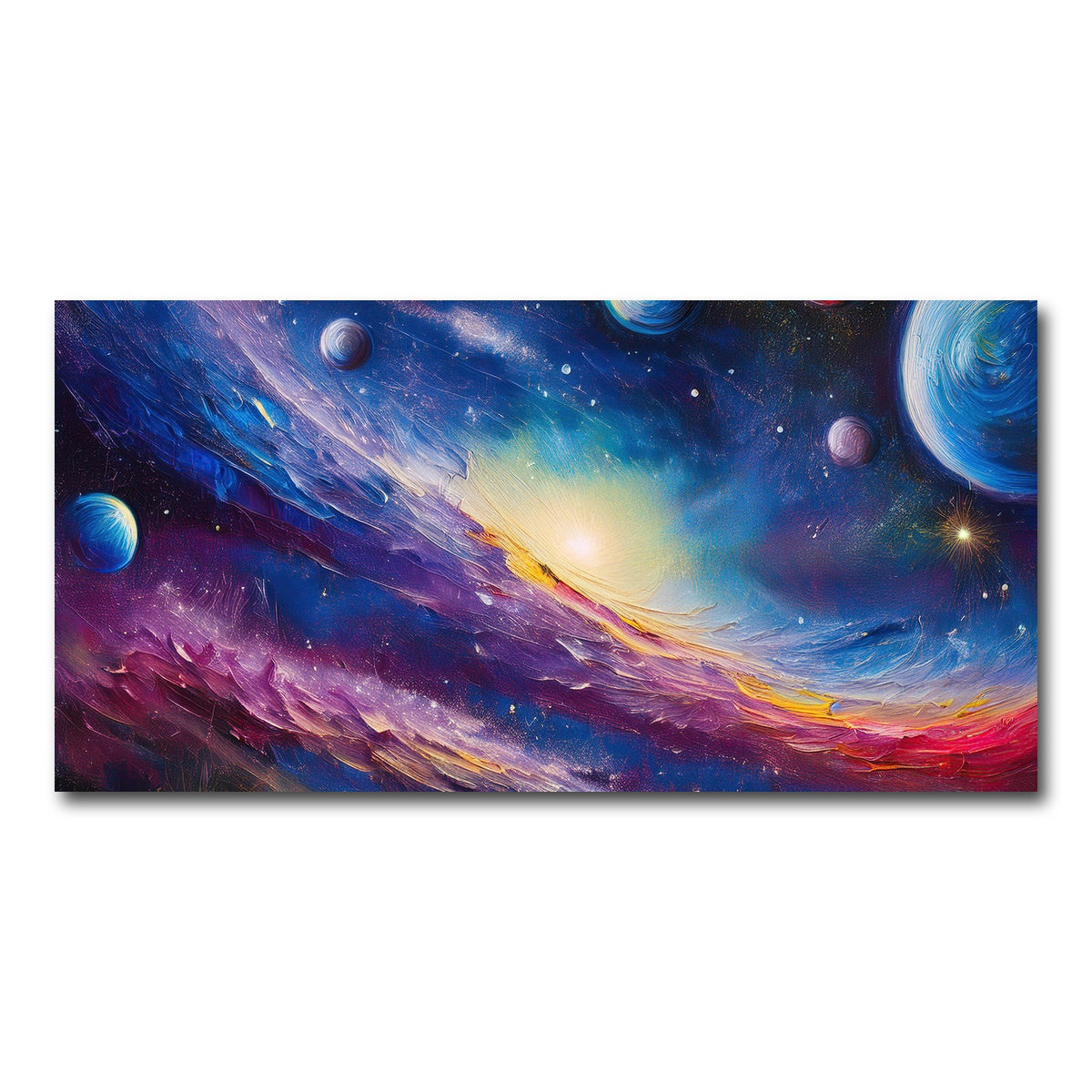 AUTO-MOCKUP WHITE | Milky Way Painting | 1 Piece | Gallery Wrap Canvas | group=2x1