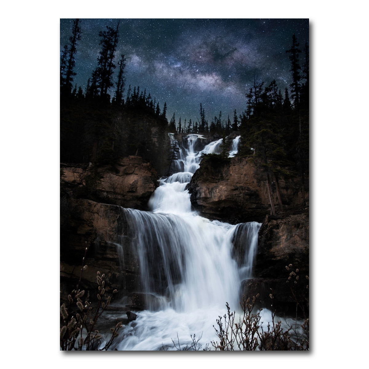 AUTO-MOCKUP WHITE | Milky Way Waterfall | 1 Piece | Gallery Wrap Canvas | group=3x4