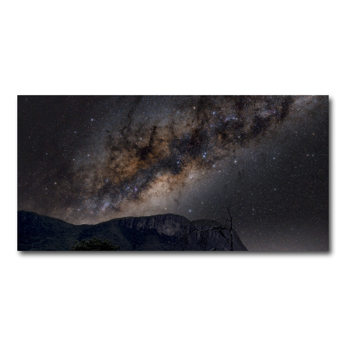 AUTO-MOCKUP WHITE | Milky Way over the Brazilian Cerrado | 1 Piece | Gallery Wrap Canvas | group=2x1