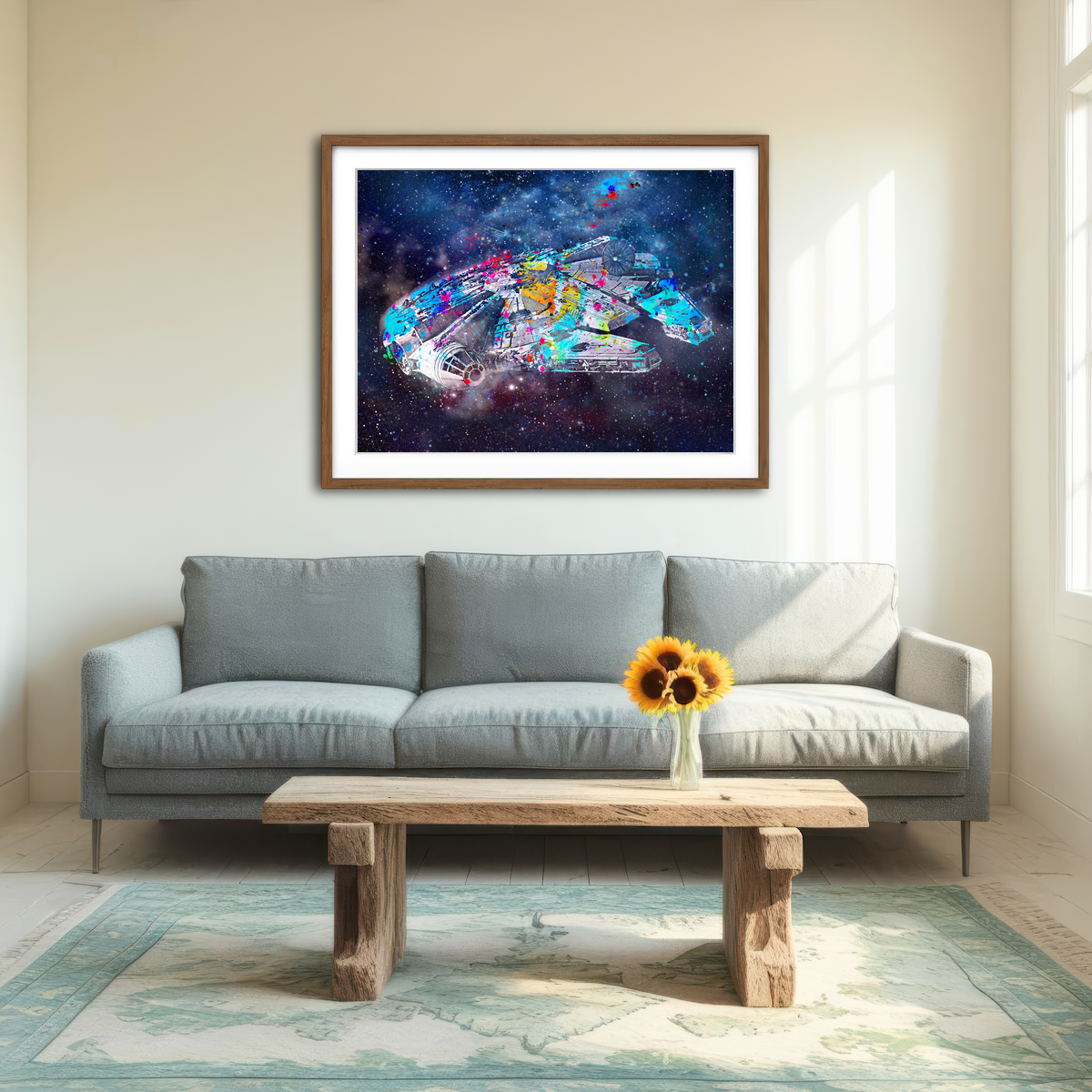 AUTO-MOCKUP ROOM | Millennium Falcon Wall Art