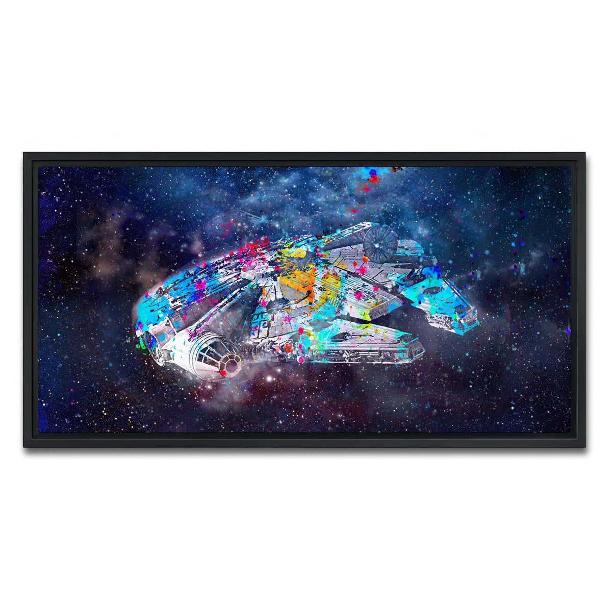 AUTO-MOCKUP WHITE | Millennium Falcon | 1 Piece | Black Framed Canvas | group=2x1