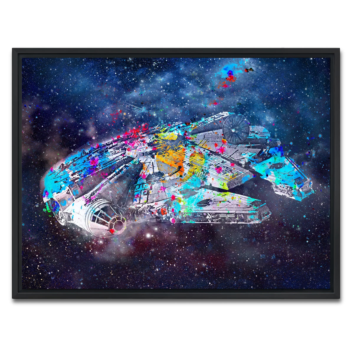 AUTO-MOCKUP WHITE | Millennium Falcon | 1 Piece | Black Framed Canvas | group=4x3