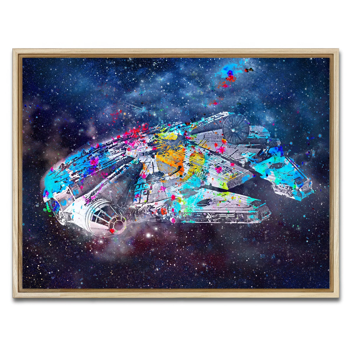 AUTO-MOCKUP WHITE | Millennium Falcon | 1 Piece | Natural Framed Canvas | group=4x3