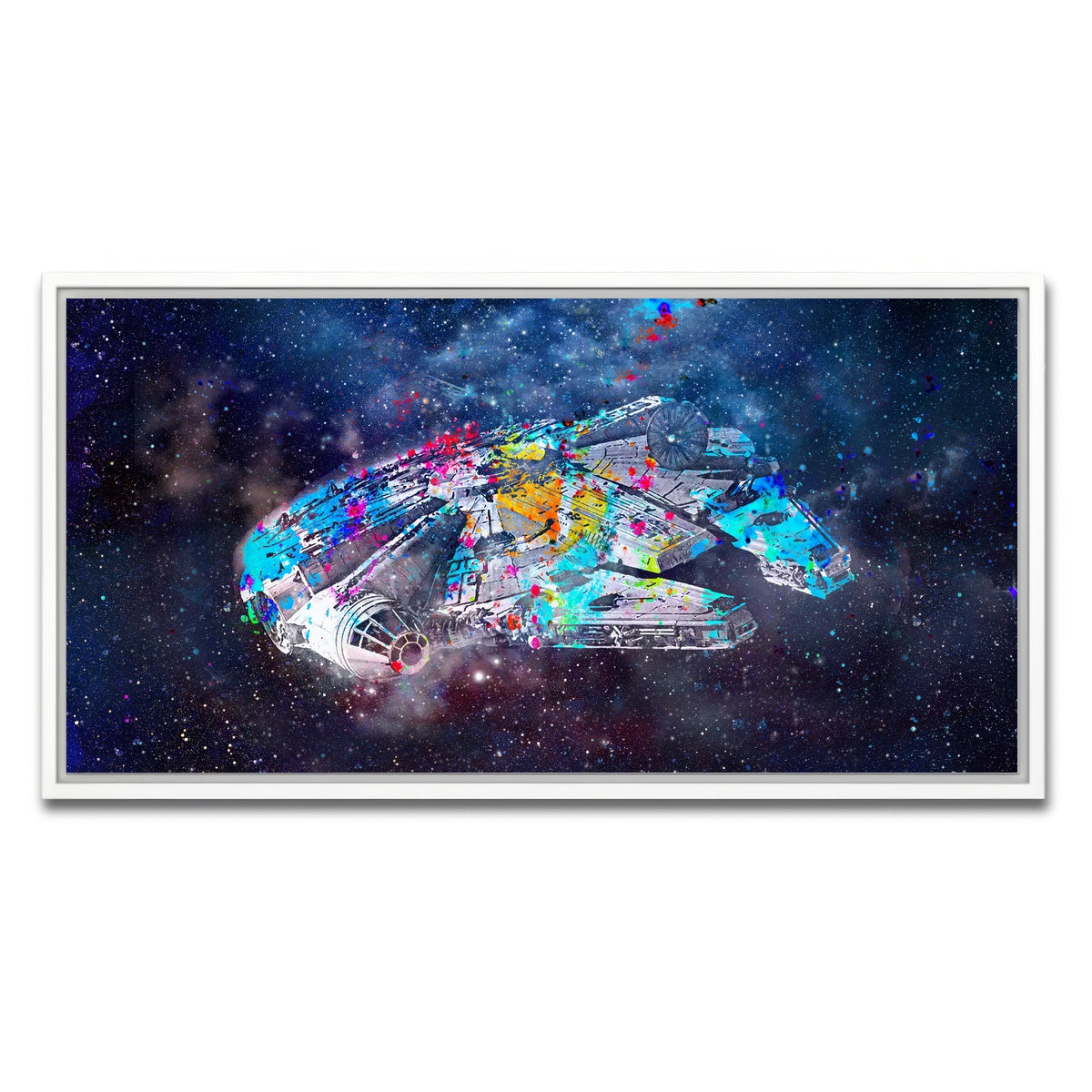 AUTO-MOCKUP WHITE | Millennium Falcon | 1 Piece | White Framed Canvas | group=2x1