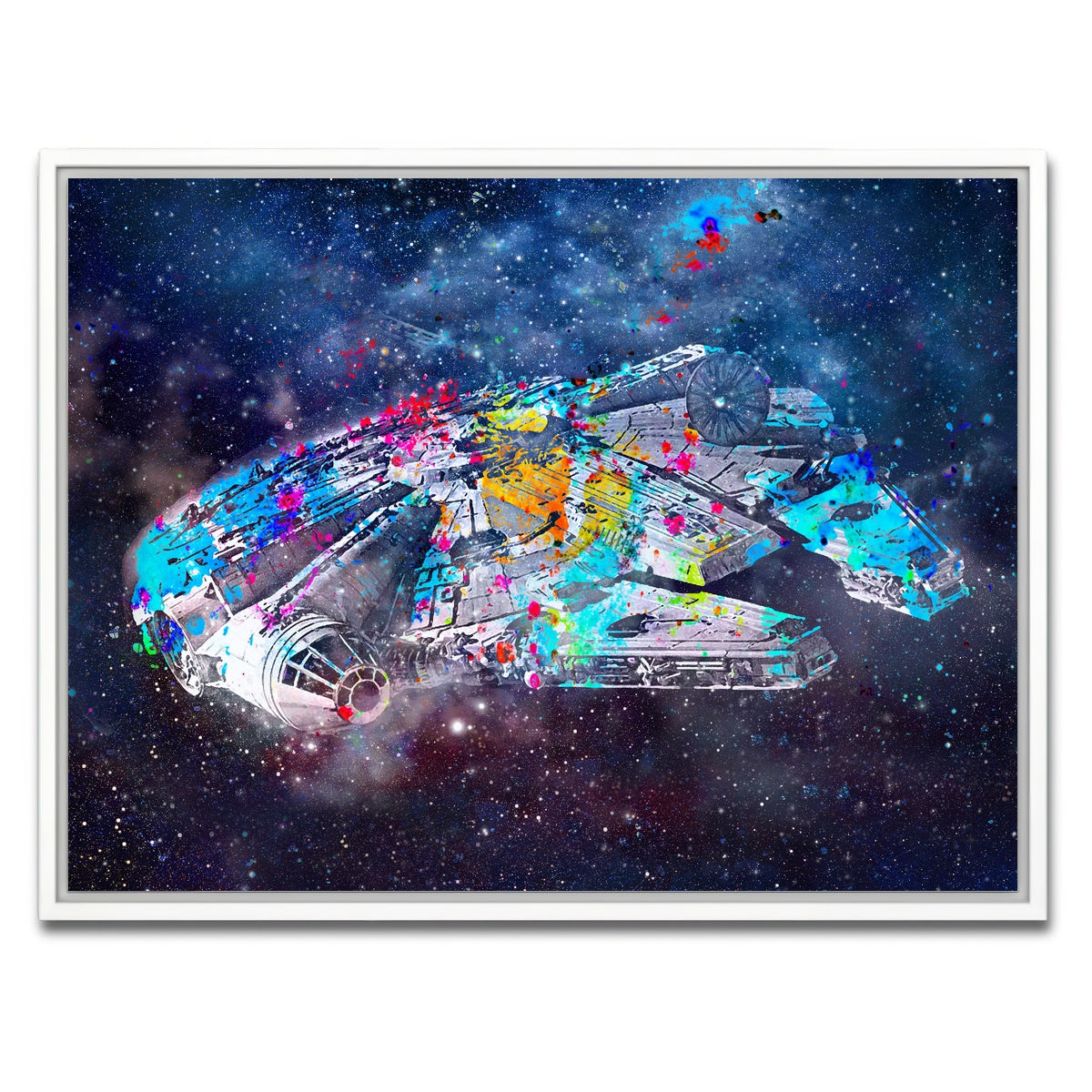 AUTO-MOCKUP WHITE | Millennium Falcon | 1 Piece | White Framed Canvas | group=4x3