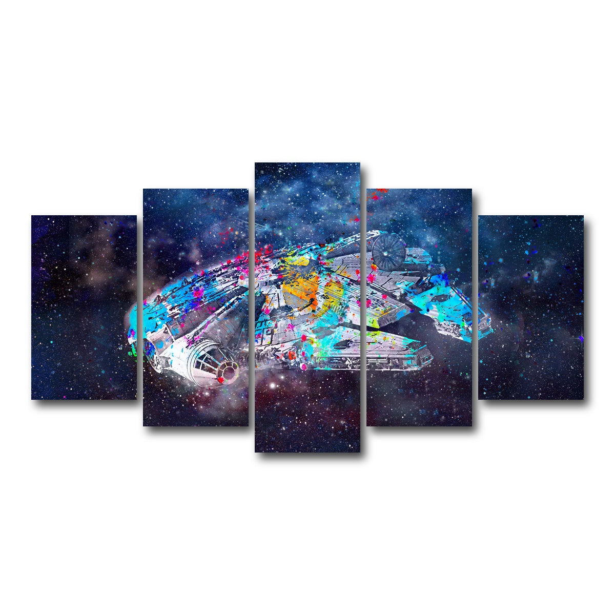 AUTO-MOCKUP WHITE | Millennium Falcon | 5 Piece | Gallery Wrap Canvas | group=5_normal