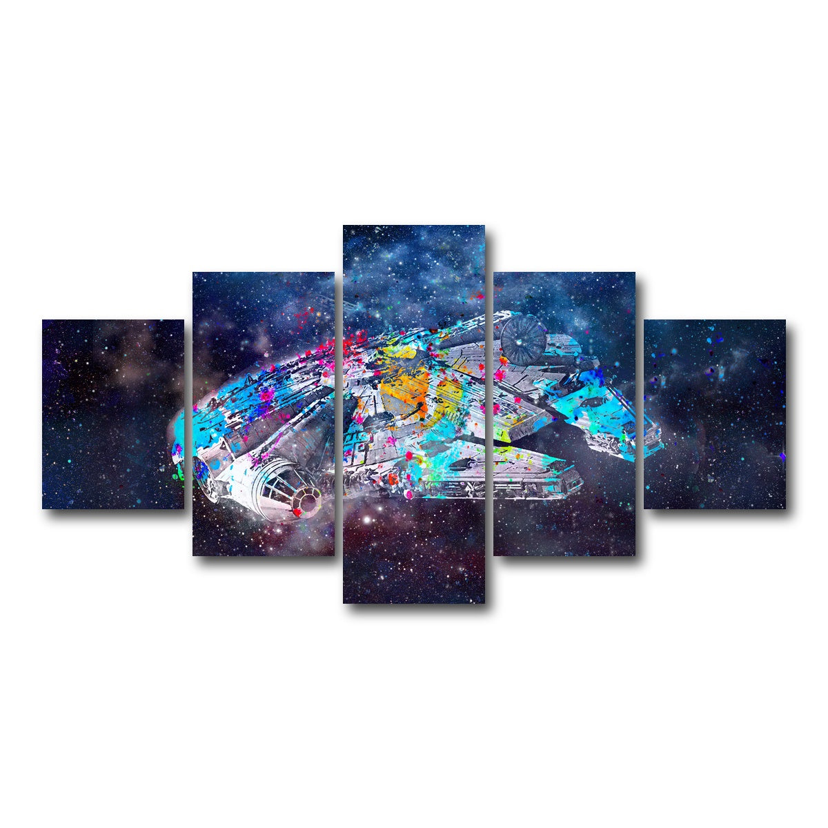 AUTO-MOCKUP WHITE | Millennium Falcon | 5 Piece | Gallery Wrap Canvas | group=5_short