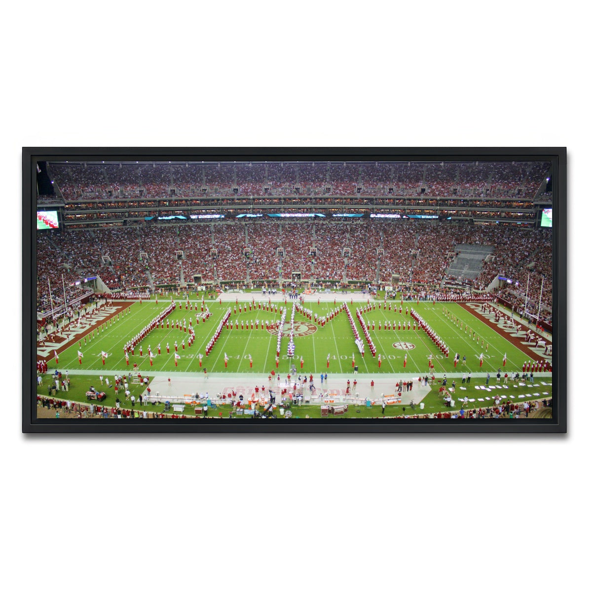 AUTO-MOCKUP WHITE | Million Dollar Band - Bryant Denny Stadium | 1 Piece | Black Framed Canvas | group=2x1