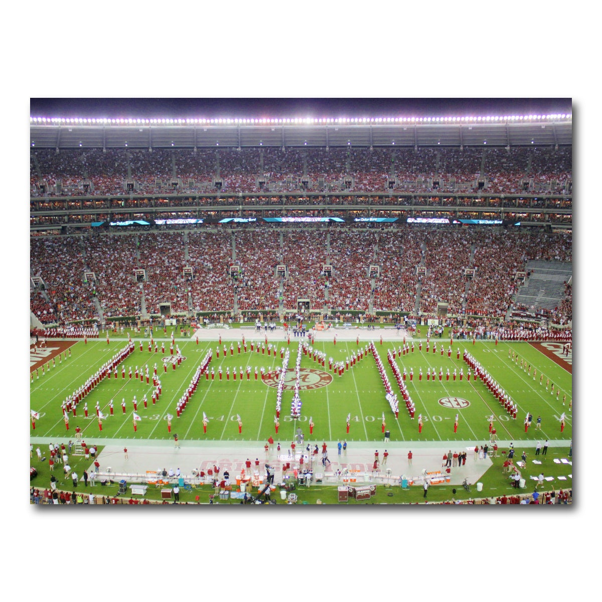 AUTO-MOCKUP WHITE | Million Dollar Band - Bryant Denny Stadium | 1 Piece | Gallery Wrap Canvas | group=4x3