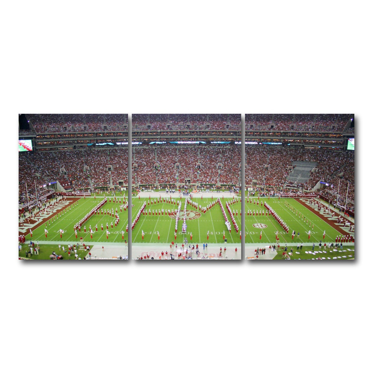 AUTO-MOCKUP WHITE | Million Dollar Band - Bryant Denny Stadium | 3 Piece | Gallery Wrap Canvas | group=18x24