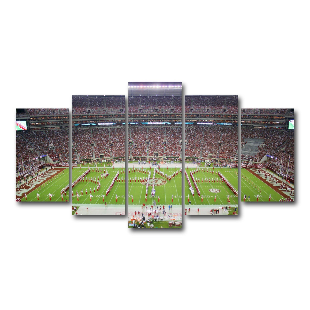 AUTO-MOCKUP WHITE | Million Dollar Band - Bryant Denny Stadium | 5 Piece | Gallery Wrap Canvas | group=5_normal
