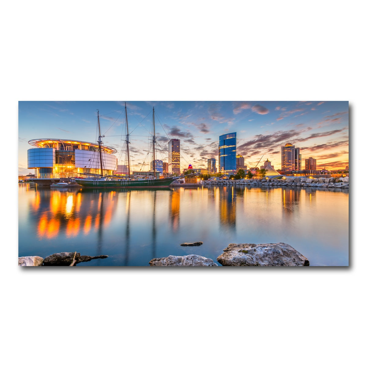 AUTO-MOCKUP WHITE | Milwaukee Lake Michigan | 1 Piece | Gallery Wrap Canvas | group=2x1