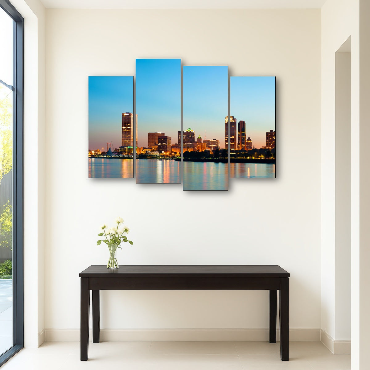 AUTO-MOCKUP ROOM | Milwaukee skyline at twilight