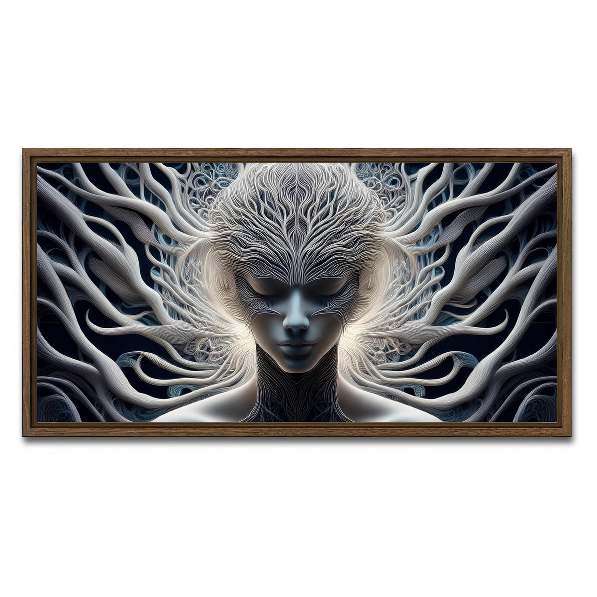AUTO-MOCKUP WHITE | Mind Control | 1 Piece | Walnut Framed Canvas | group=2x1