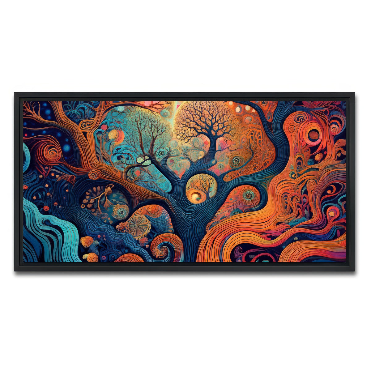 AUTO-MOCKUP WHITE | Mind Jungle | 1 Piece | Black Framed Canvas | group=2x1