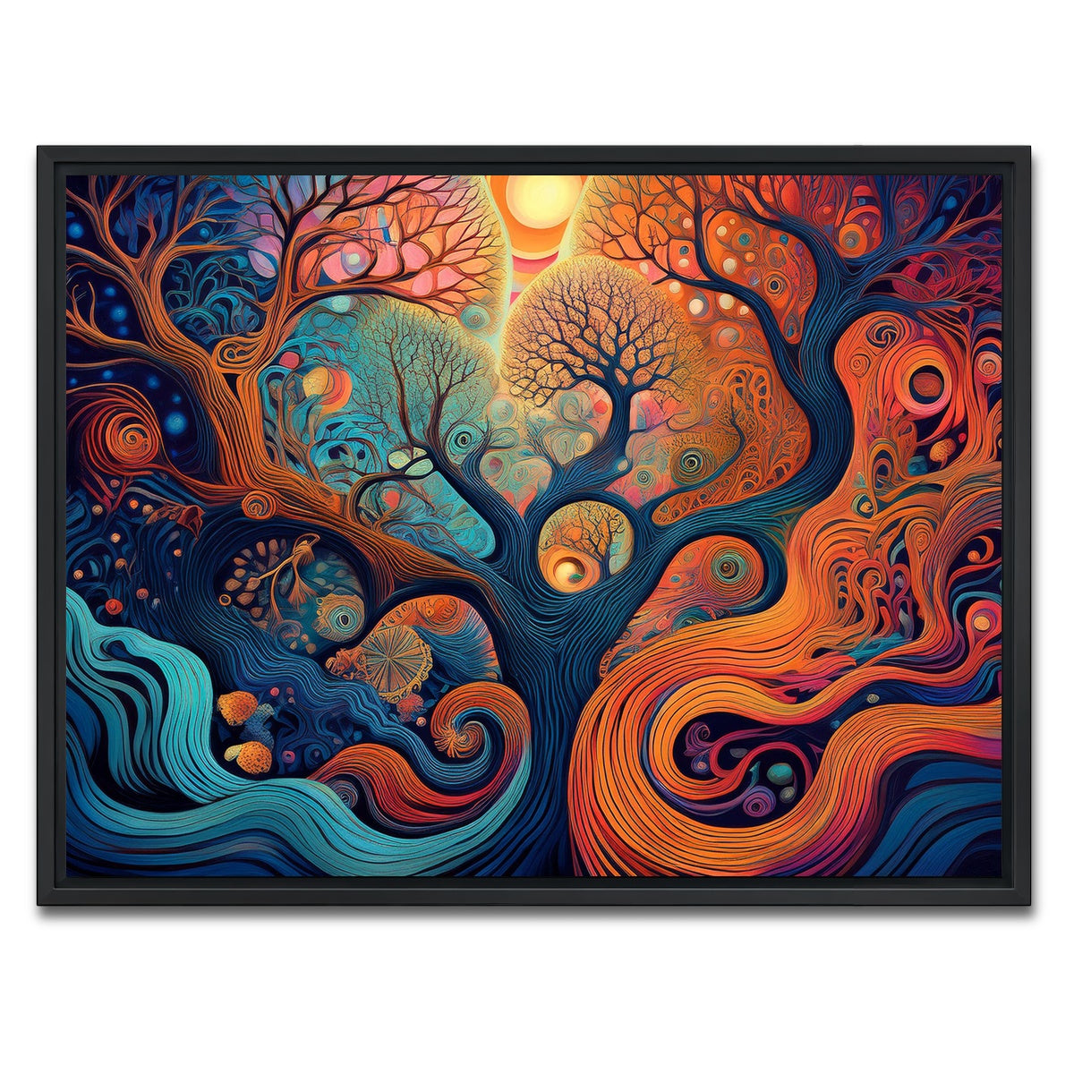 AUTO-MOCKUP WHITE | Mind Jungle | 1 Piece | Black Framed Canvas | group=4x3