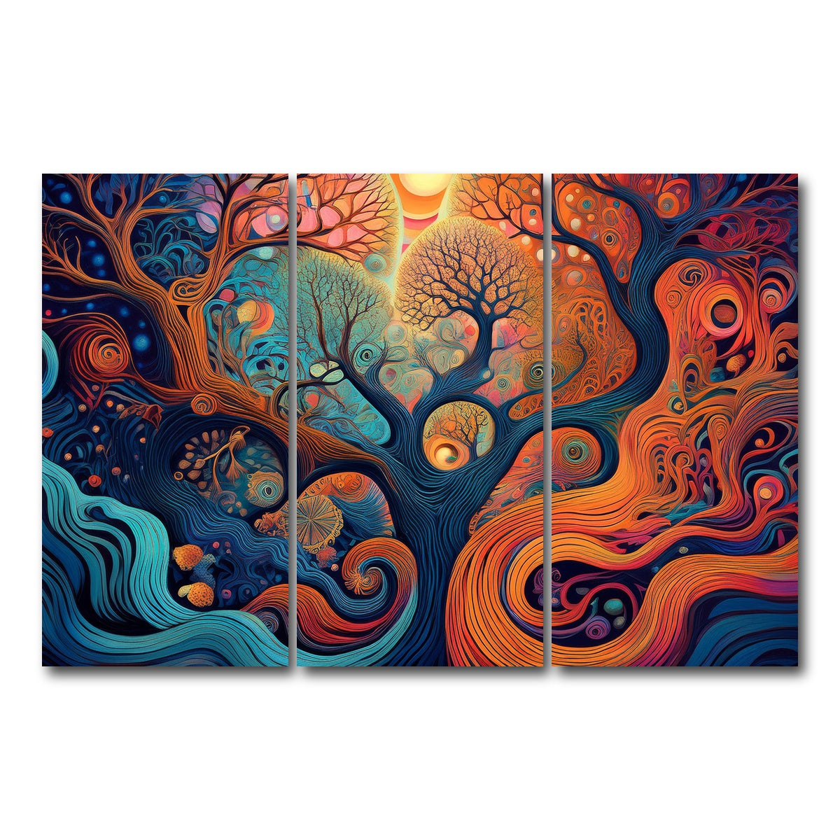 AUTO-MOCKUP WHITE | Mind Jungle | 3 Piece | Gallery Wrap Canvas | group=12x24