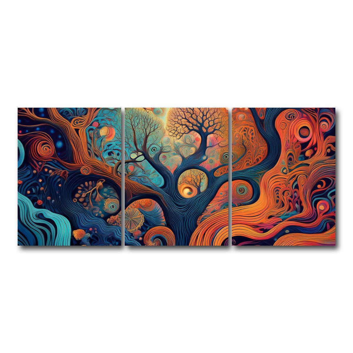 AUTO-MOCKUP WHITE | Mind Jungle | 3 Piece | Gallery Wrap Canvas | group=18x24