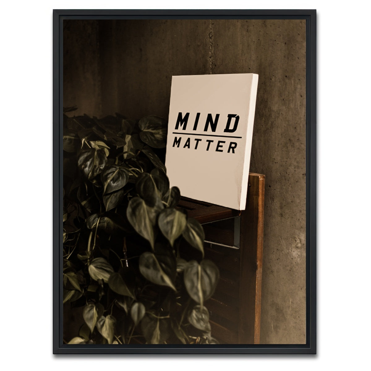 AUTO-MOCKUP WHITE | Mind Over Matter | 1 Piece | Black Framed Canvas | group=3x4