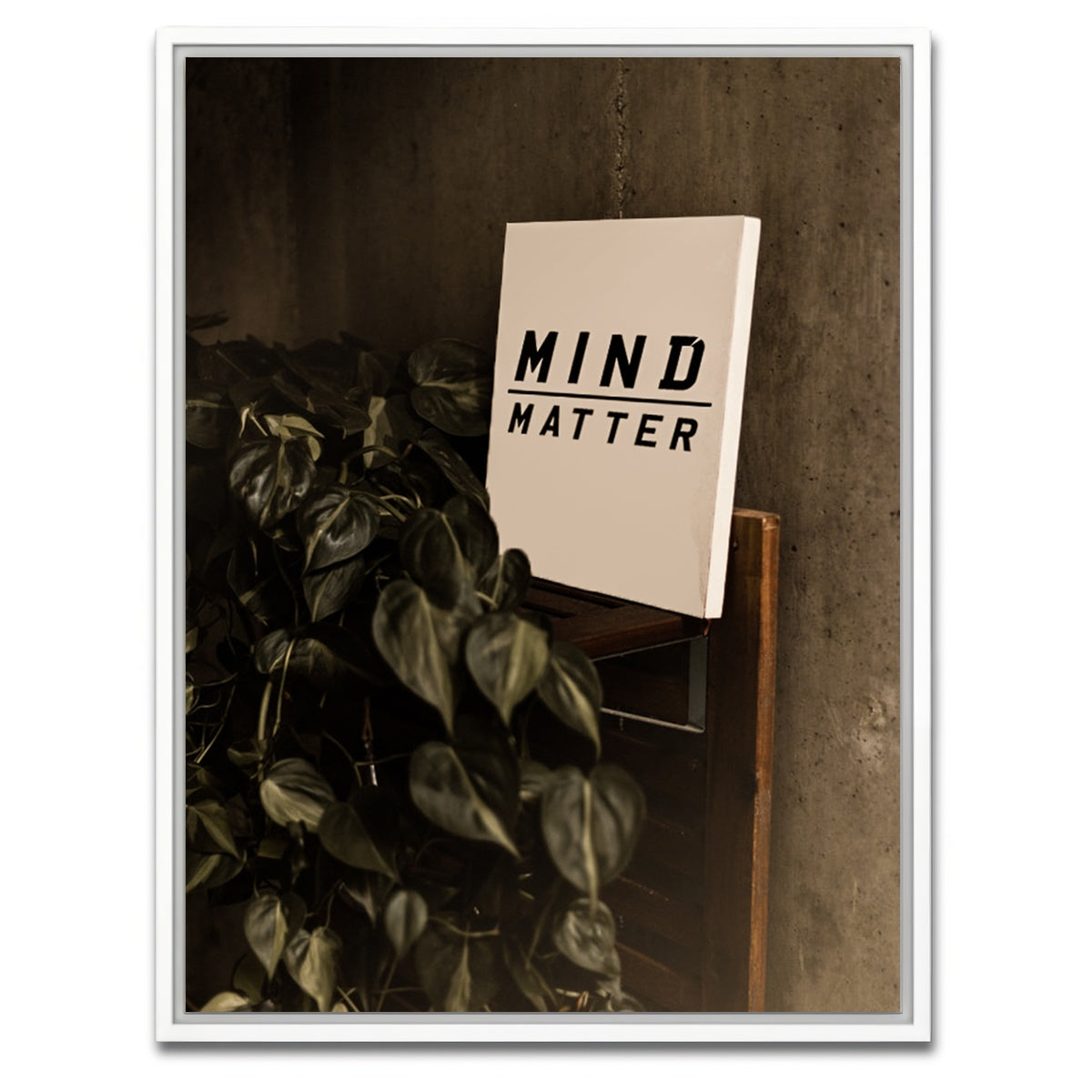 AUTO-MOCKUP WHITE | Mind Over Matter | 1 Piece | White Framed Canvas | group=3x4