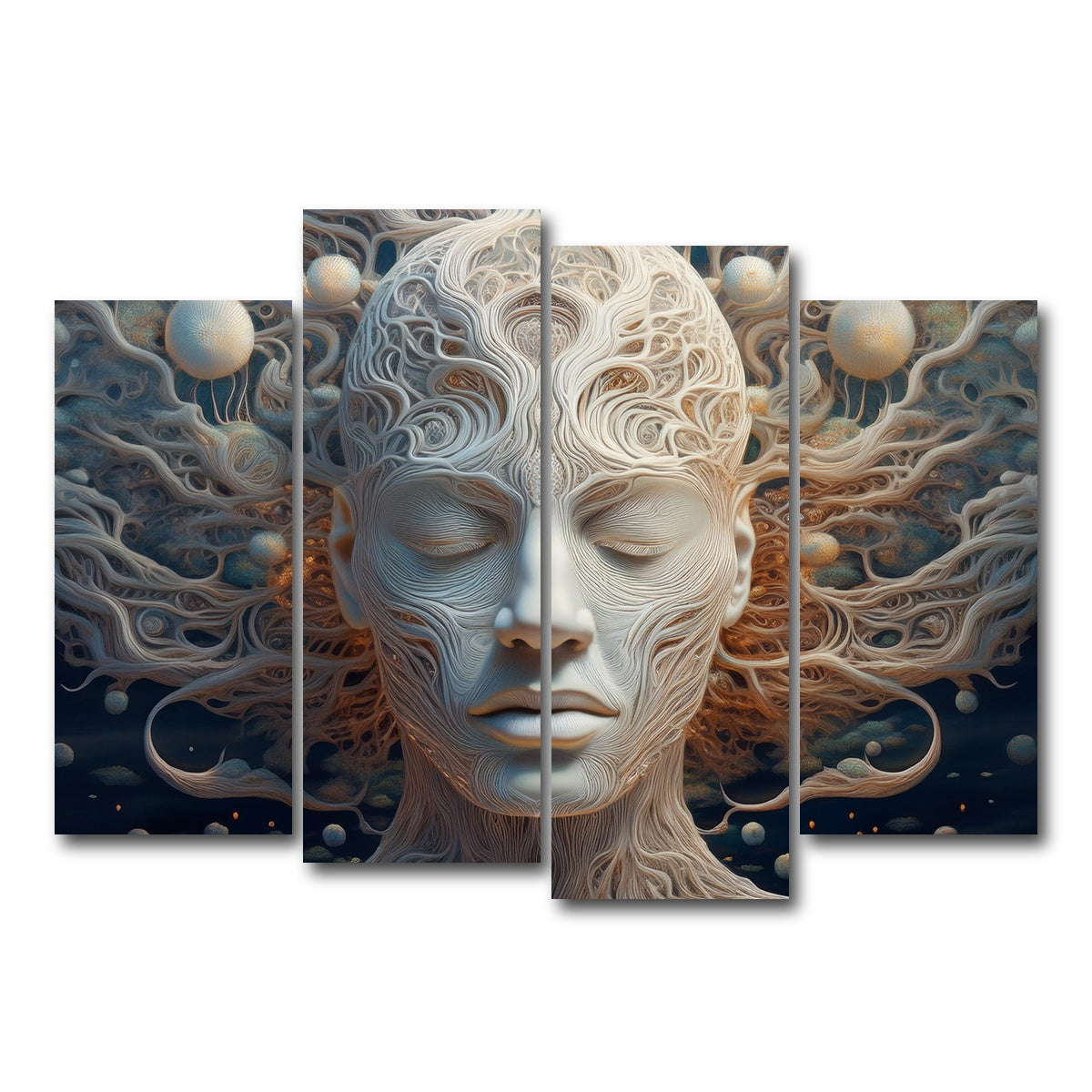 AUTO-MOCKUP WHITE | Mind Power | 4 Piece | Gallery Wrap Canvas | group=4_normal