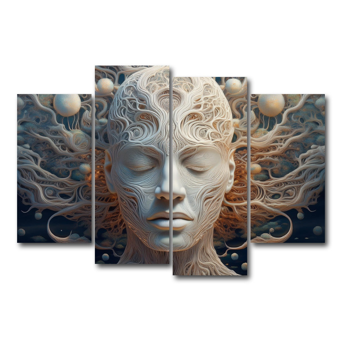 AUTO-MOCKUP WHITE | Mind Power | 4 Piece | Gallery Wrap Canvas | group=4_short