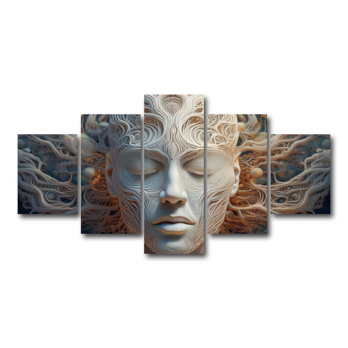 AUTO-MOCKUP WHITE | Mind Power | 5 Piece | Gallery Wrap Canvas | group=5_short