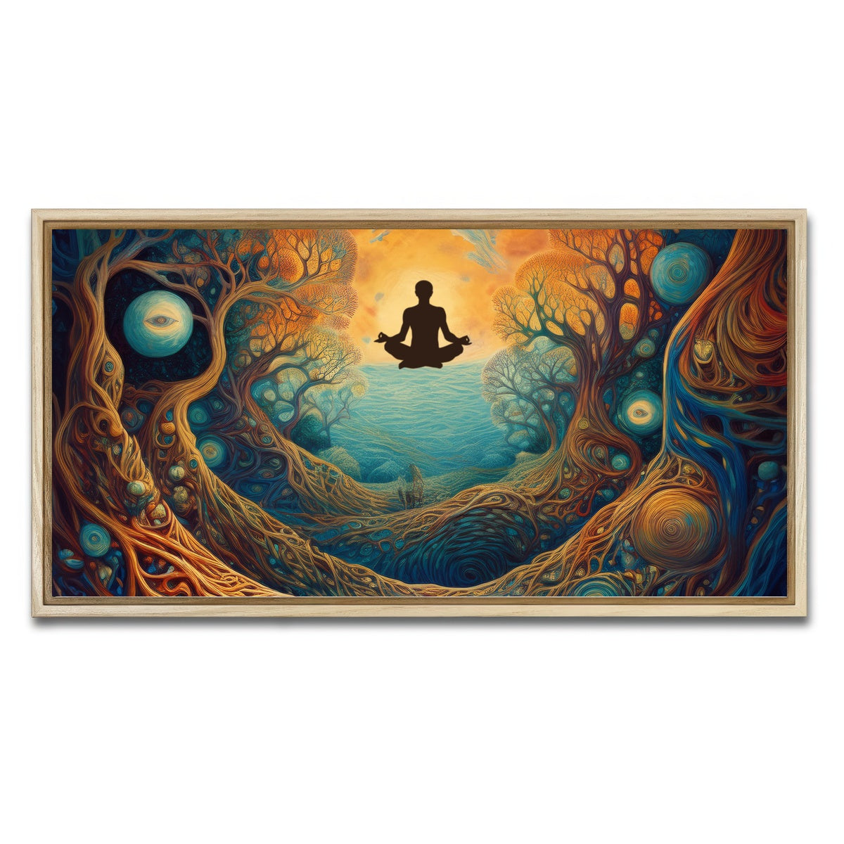 AUTO-MOCKUP WHITE | Mind web | 1 Piece | Natural Framed Canvas | group=2x1