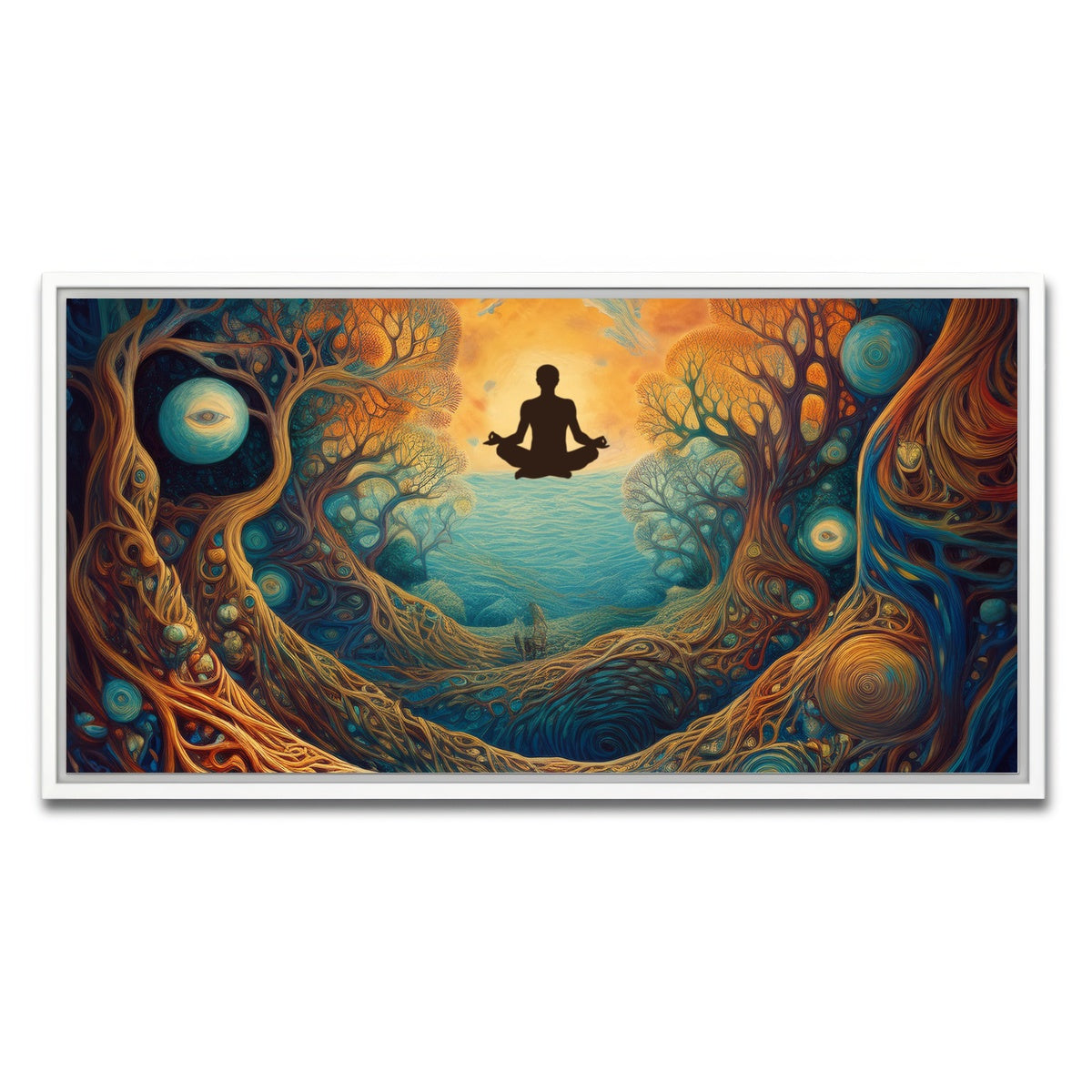 AUTO-MOCKUP WHITE | Mind web | 1 Piece | White Framed Canvas | group=2x1