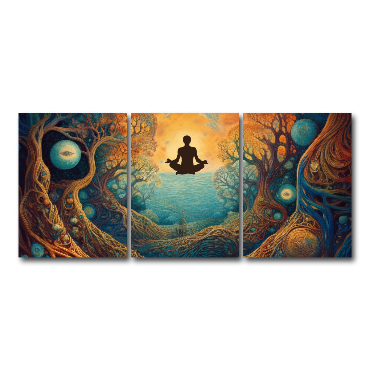 AUTO-MOCKUP WHITE | Mind web | 3 Piece | Gallery Wrap Canvas | group=18x24