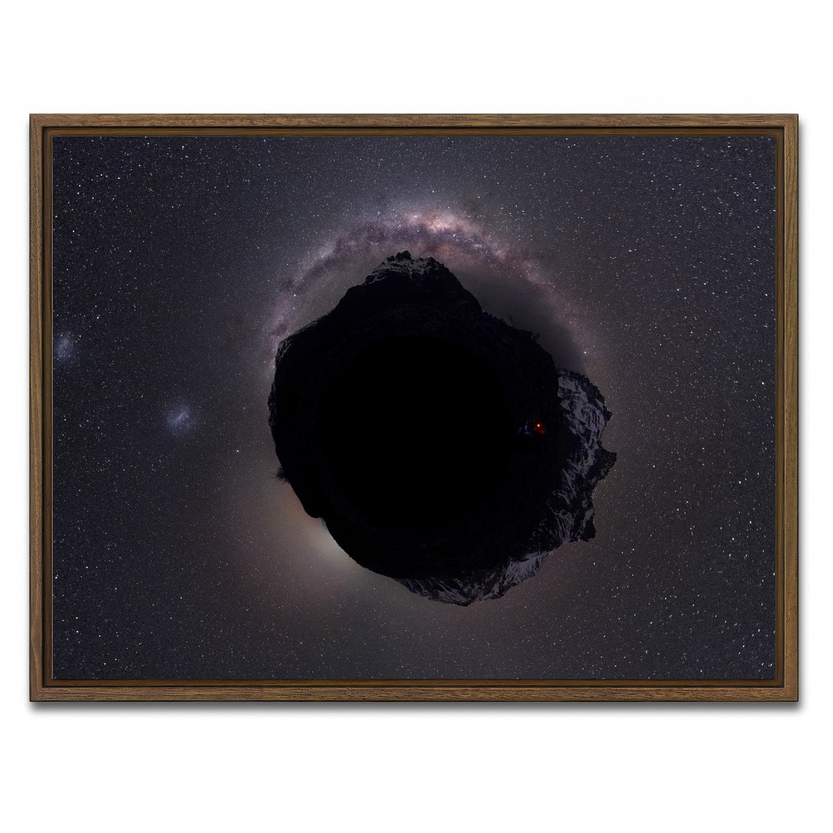 AUTO-MOCKUP WHITE | Mini Astro World | 1 Piece | Walnut Framed Canvas | group=4x3