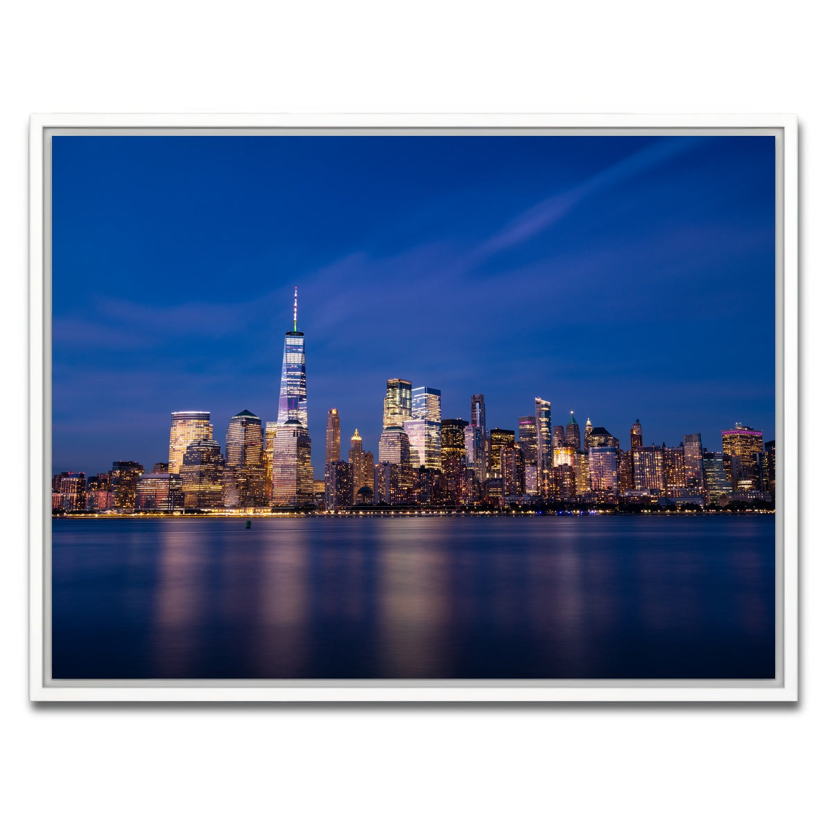 AUTO-MOCKUP WHITE | Minimal Blue | 1 Piece | White Framed Canvas | group=4x3