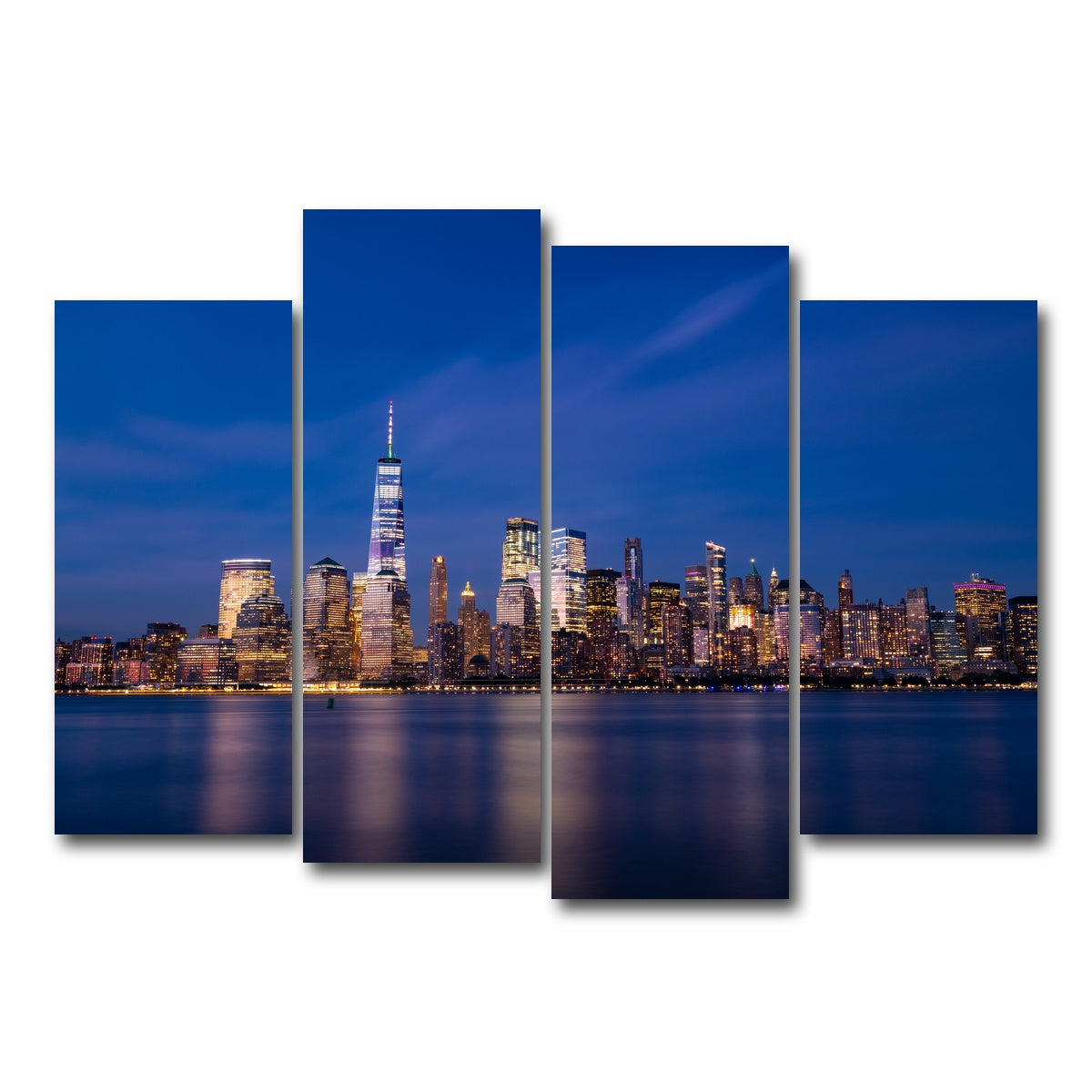 AUTO-MOCKUP WHITE | Minimal Blue | 4 Piece | Gallery Wrap Canvas | group=4_normal