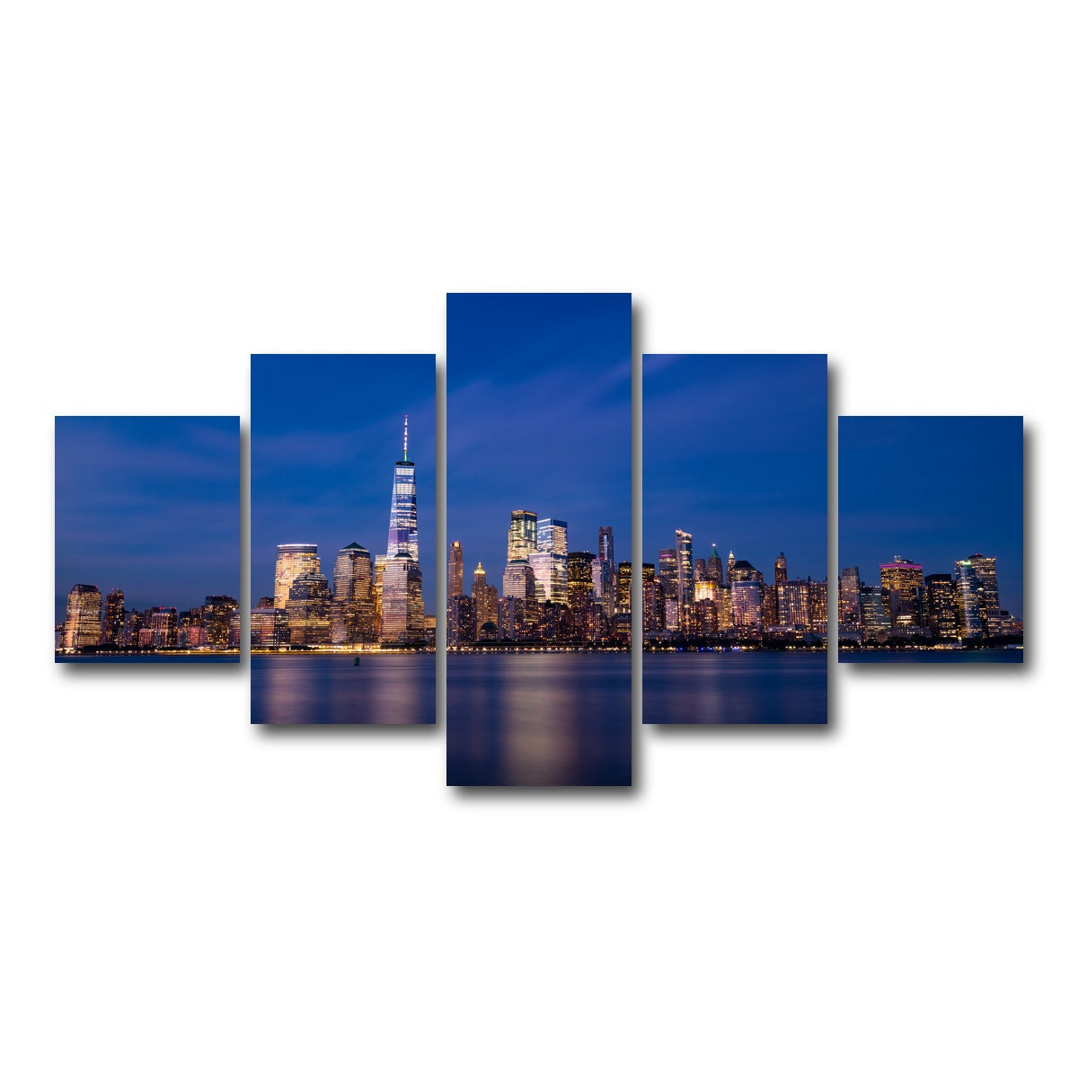 AUTO-MOCKUP WHITE | Minimal Blue | 5 Piece | Gallery Wrap Canvas | group=5_short