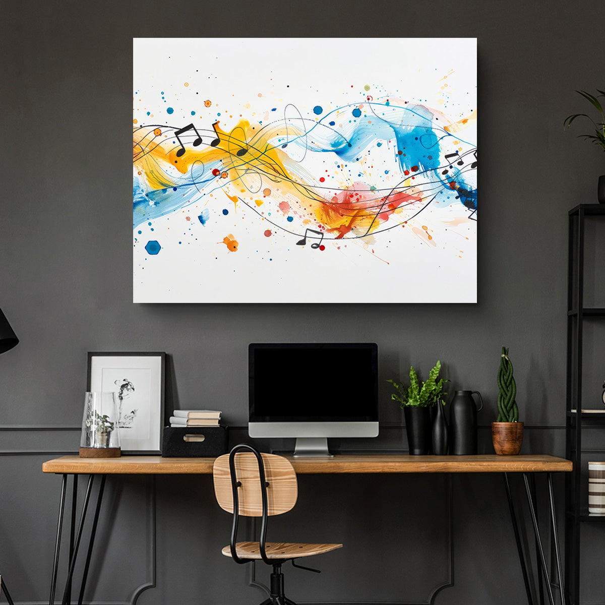 Minimalist Musical Notes Wall Art