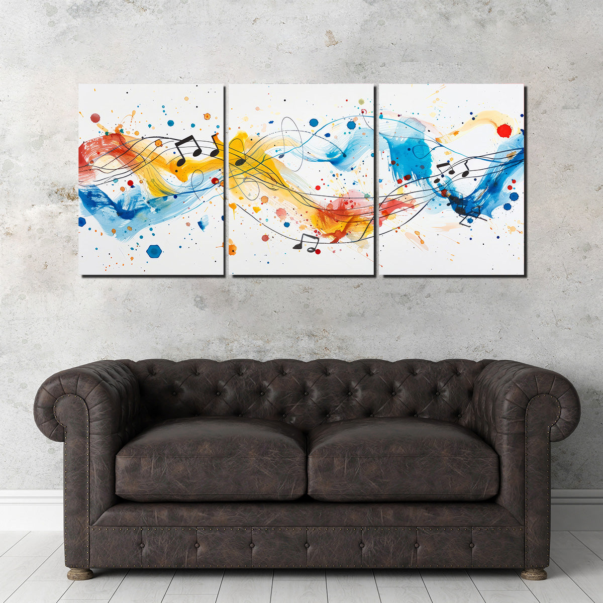 Minimalist Musical Notes Wall Art