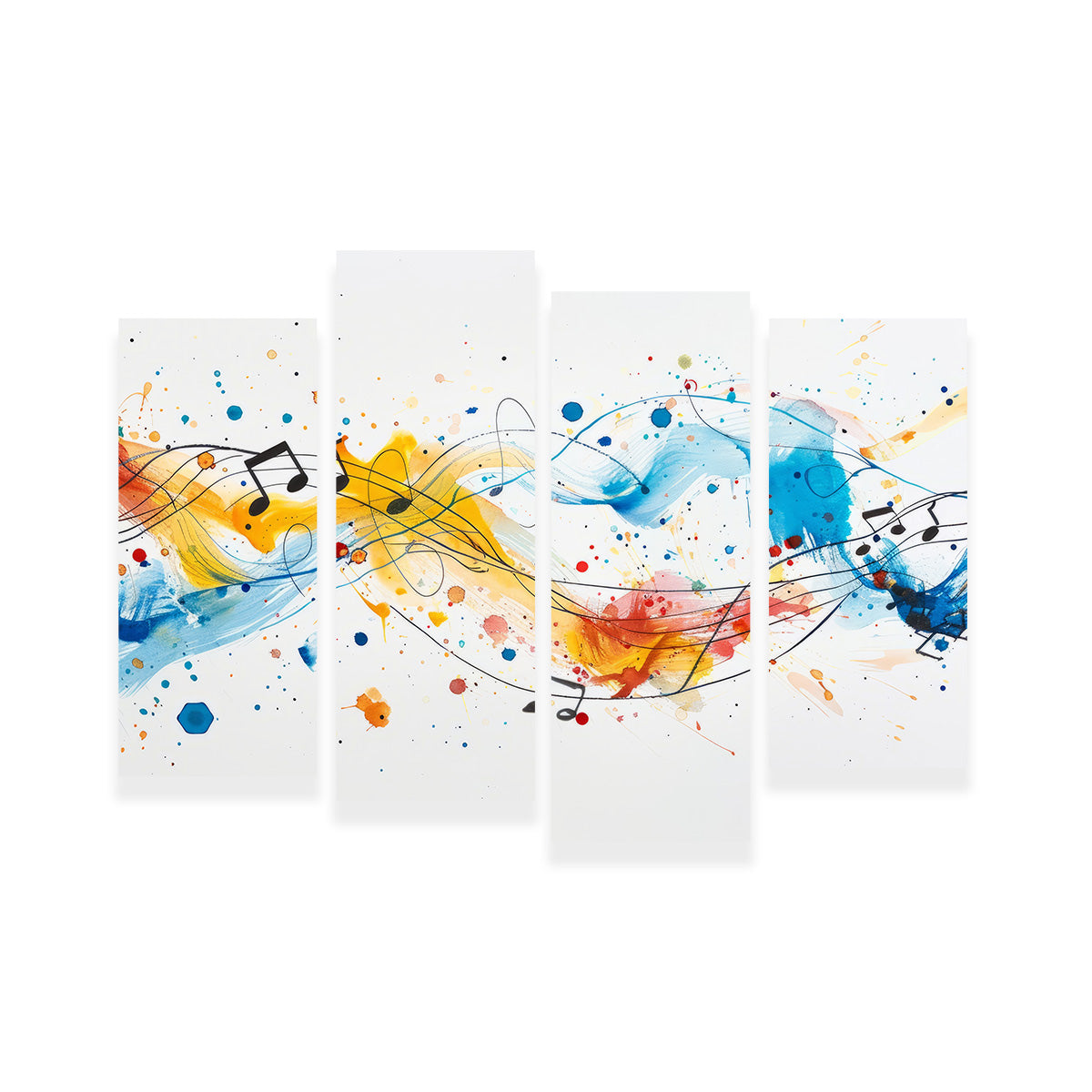 Minimalist Musical Notes Wall Art
